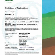 FSCcertificate fronte s.r.o. 005759 v2.0